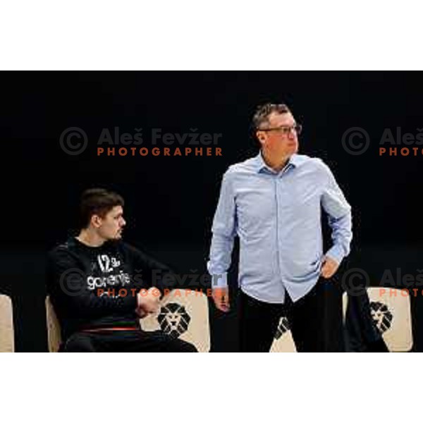 in action during quarter-final of Slovenian Handball Cup match between Trimo Trebnje and Gorenje Velenje in Trebnje, Slovenia on December 10, 2025