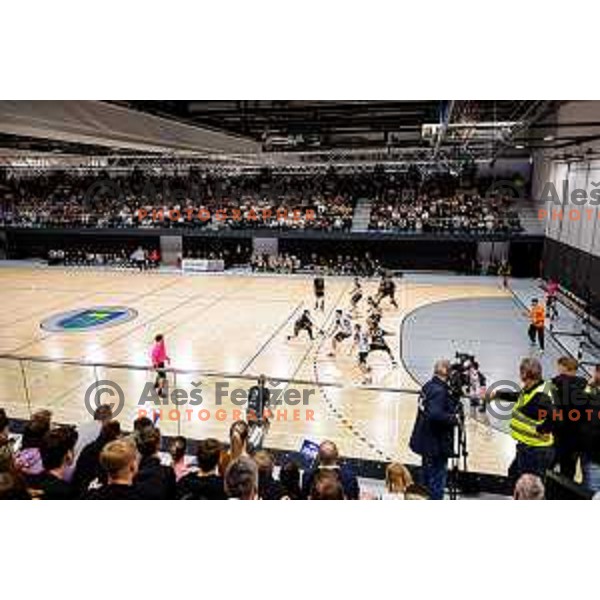 in action during quarter-final of Slovenian Handball Cup match between Trimo Trebnje and Gorenje Velenje in Trebnje, Slovenia on December 10, 2025