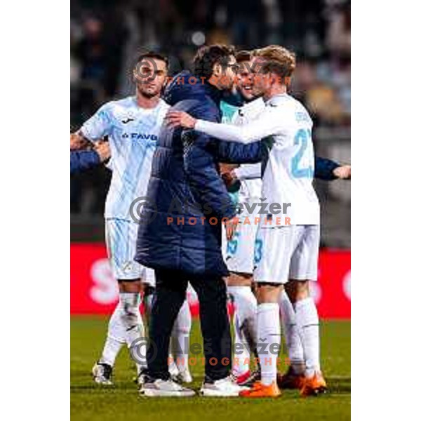 Victor Sanchez and Justas Lesickas during UEFA Conference League 2025/2026 match day 5 between HNK Rijeka (CRO) and NK Celje (SLO) at Rujevica Stadium, Rijeka, Croatia on December 11, 2025
