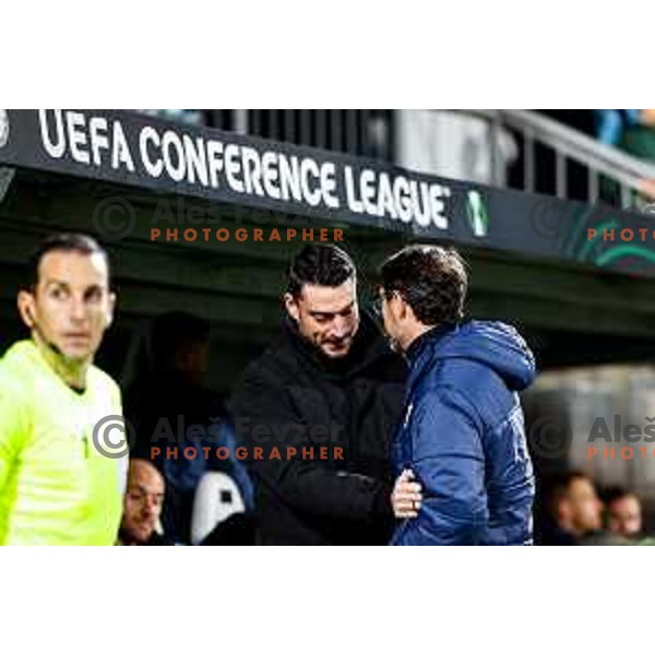 Albert Riera and Victor Sanchez during UEFA Conference League 2025/2026 match day 5 between HNK Rijeka (CRO) and NK Celje (SLO) at Rujevica Stadium, Rijeka, Croatia on December 11, 2025