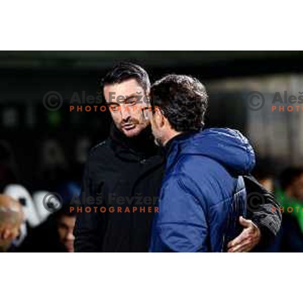 Albert Riera and Victor Sanchez during UEFA Conference League 2025/2026 match day 5 between HNK Rijeka (CRO) and NK Celje (SLO) at Rujevica Stadium, Rijeka, Croatia on December 11, 2025