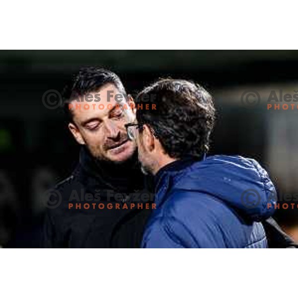 Albert Riera and Victor Sanchez during UEFA Conference League 2025/2026 match day 5 between HNK Rijeka (CRO) and NK Celje (SLO) at Rujevica Stadium, Rijeka, Croatia on December 11, 2025