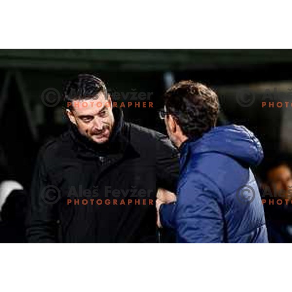 Albert Riera and Victor Sanchez during UEFA Conference League 2025/2026 match day 5 between HNK Rijeka (CRO) and NK Celje (SLO) at Rujevica Stadium, Rijeka, Croatia on December 11, 2025