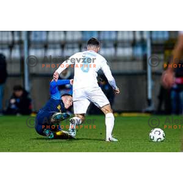 Mario Kvesic and Dejan Petrovic in action during UEFA Conference League 2025/2026 match day 5 between HNK Rijeka (CRO) and NK Celje (SLO) at Rujevica Stadium, Rijeka, Croatia on December 11, 2025