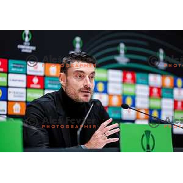Albert Riera, head coach of Celje during press conference after round 5 UEFA Conference League 2025/2026 match between HNK Rijeka (CRO) and NK Celje (SLO) at Rujevica Stadium, Rijeka, Croatia on December 11, 2025