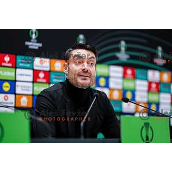 Albert Riera, head coach of Celje during press conference after round 5 UEFA Conference League 2025/2026 match between HNK Rijeka (CRO) and NK Celje (SLO) at Rujevica Stadium, Rijeka, Croatia on December 11, 2025