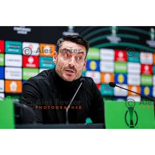 Albert Riera, head coach of Celje during press conference after round 5 UEFA Conference League 2025/2026 match between HNK Rijeka (CRO) and NK Celje (SLO) at Rujevica Stadium, Rijeka, Croatia on December 11, 2025