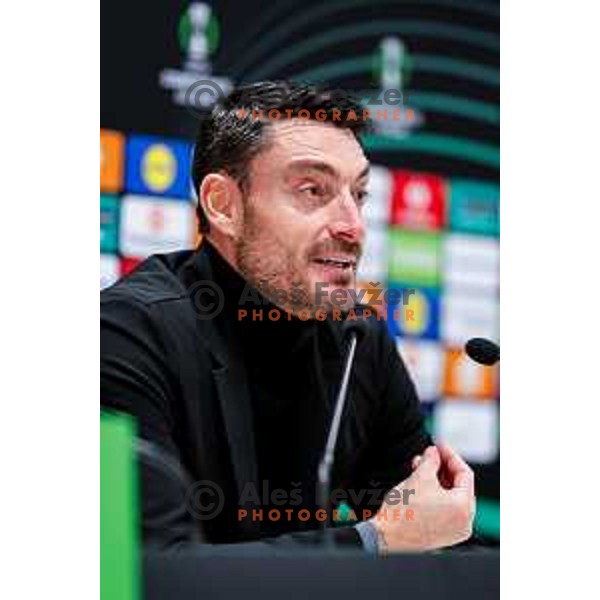 Albert Riera, head coach of Celje during press conference after round 5 UEFA Conference League 2025/2026 match between HNK Rijeka (CRO) and NK Celje (SLO) at Rujevica Stadium, Rijeka, Croatia on December 11, 2025