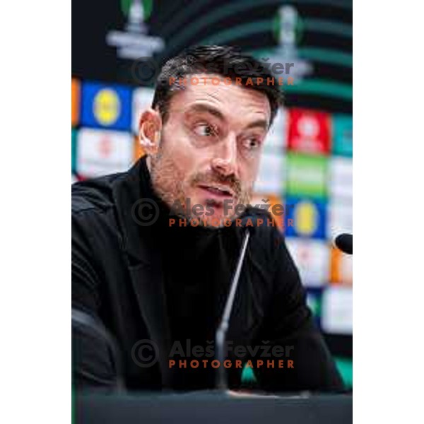 Albert Riera, head coach of Celje during press conference after round 5 UEFA Conference League 2025/2026 match between HNK Rijeka (CRO) and NK Celje (SLO) at Rujevica Stadium, Rijeka, Croatia on December 11, 2025