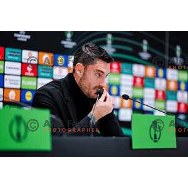 Albert Riera, head coach of Celje during press conference after round 5 UEFA Conference League 2025/2026 match between HNK Rijeka (CRO) and NK Celje (SLO) at Rujevica Stadium, Rijeka, Croatia on December 11, 2025