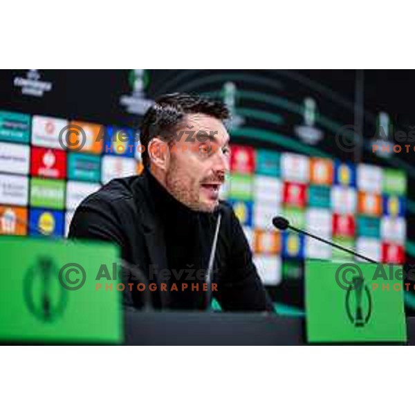 Albert Riera, head coach of Celje during press conference after round 5 UEFA Conference League 2025/2026 match between HNK Rijeka (CRO) and NK Celje (SLO) at Rujevica Stadium, Rijeka, Croatia on December 11, 2025