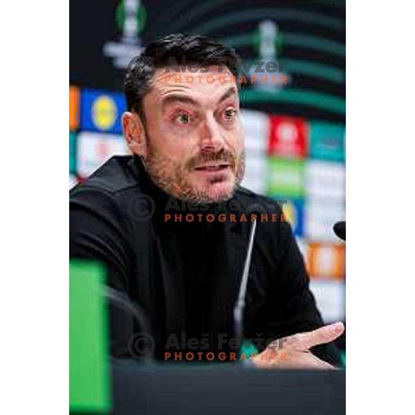 Albert Riera, head coach of Celje during press conference after round 5 UEFA Conference League 2025/2026 match between HNK Rijeka (CRO) and NK Celje (SLO) at Rujevica Stadium, Rijeka, Croatia on December 11, 2025