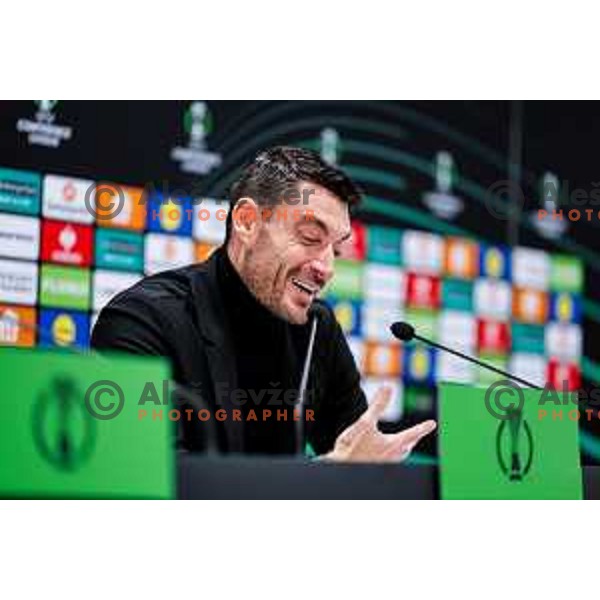 Albert Riera, head coach of Celje during press conference after round 5 UEFA Conference League 2025/2026 match between HNK Rijeka (CRO) and NK Celje (SLO) at Rujevica Stadium, Rijeka, Croatia on December 11, 2025