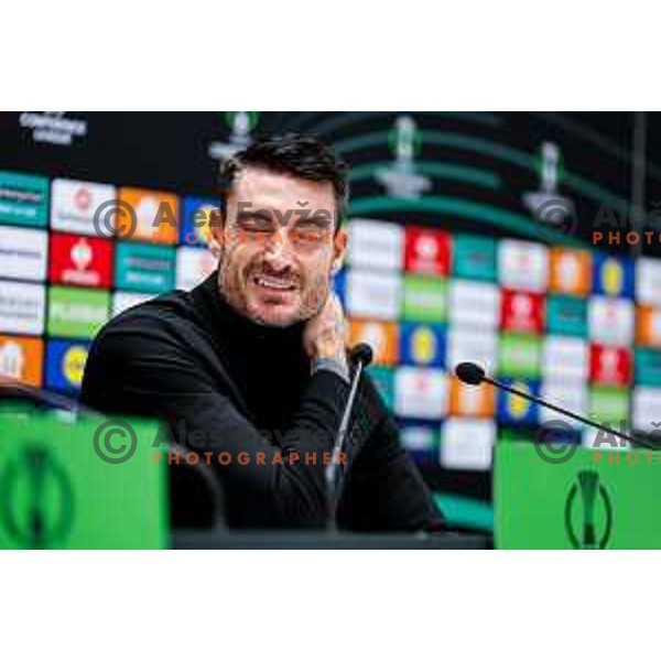 Albert Riera, head coach of Celje during press conference after round 5 UEFA Conference League 2025/2026 match between HNK Rijeka (CRO) and NK Celje (SLO) at Rujevica Stadium, Rijeka, Croatia on December 11, 2025
