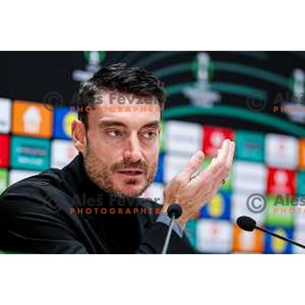 Albert Riera, head coach of Celje during press conference after round 5 UEFA Conference League 2025/2026 match between HNK Rijeka (CRO) and NK Celje (SLO) at Rujevica Stadium, Rijeka, Croatia on December 11, 2025