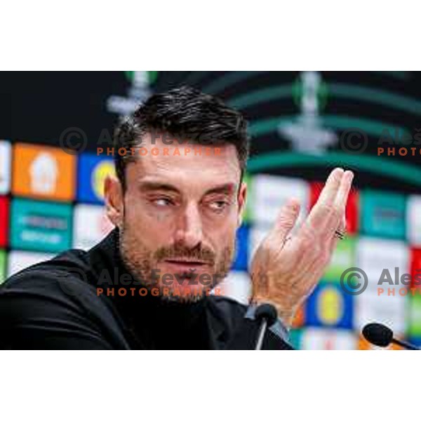 Albert Riera, head coach of Celje during press conference after round 5 UEFA Conference League 2025/2026 match between HNK Rijeka (CRO) and NK Celje (SLO) at Rujevica Stadium, Rijeka, Croatia on December 11, 2025