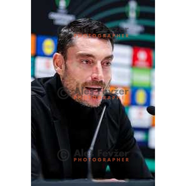 Albert Riera, head coach of Celje during press conference after round 5 UEFA Conference League 2025/2026 match between HNK Rijeka (CRO) and NK Celje (SLO) at Rujevica Stadium, Rijeka, Croatia on December 11, 2025