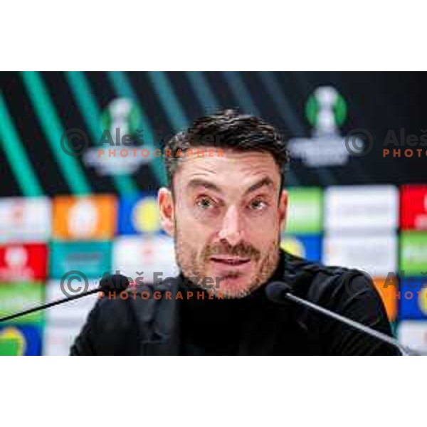 Albert Riera, head coach of Celje during press conference after round 5 UEFA Conference League 2025/2026 match between HNK Rijeka (CRO) and NK Celje (SLO) at Rujevica Stadium, Rijeka, Croatia on December 11, 2025