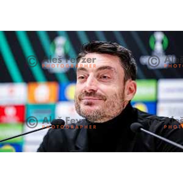 Albert Riera, head coach of Celje during press conference after round 5 UEFA Conference League 2025/2026 match between HNK Rijeka (CRO) and NK Celje (SLO) at Rujevica Stadium, Rijeka, Croatia on December 11, 2025