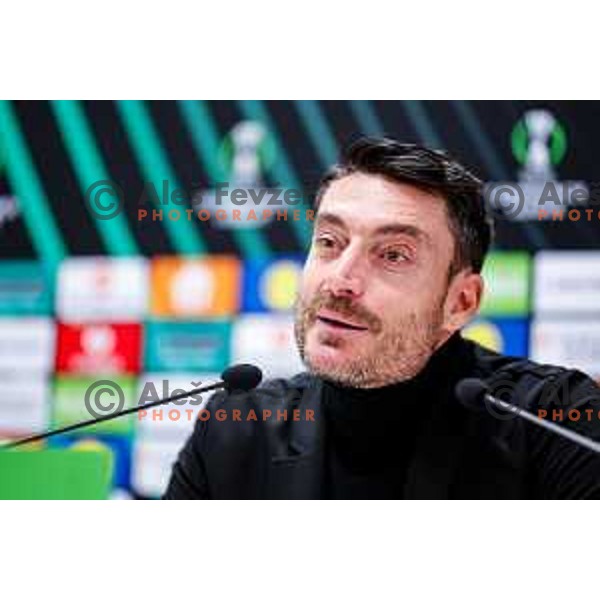 Albert Riera, head coach of Celje during press conference after round 5 UEFA Conference League 2025/2026 match between HNK Rijeka (CRO) and NK Celje (SLO) at Rujevica Stadium, Rijeka, Croatia on December 11, 2025