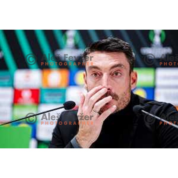 Albert Riera, head coach of Celje during press conference after round 5 UEFA Conference League 2025/2026 match between HNK Rijeka (CRO) and NK Celje (SLO) at Rujevica Stadium, Rijeka, Croatia on December 11, 2025