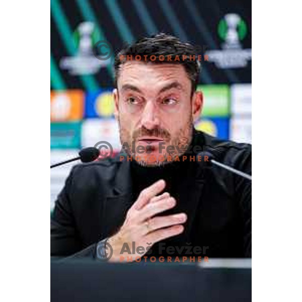 Albert Riera, head coach of Celje during press conference after round 5 UEFA Conference League 2025/2026 match between HNK Rijeka (CRO) and NK Celje (SLO) at Rujevica Stadium, Rijeka, Croatia on December 11, 2025