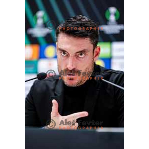 Albert Riera, head coach of Celje during press conference after round 5 UEFA Conference League 2025/2026 match between HNK Rijeka (CRO) and NK Celje (SLO) at Rujevica Stadium, Rijeka, Croatia on December 11, 2025