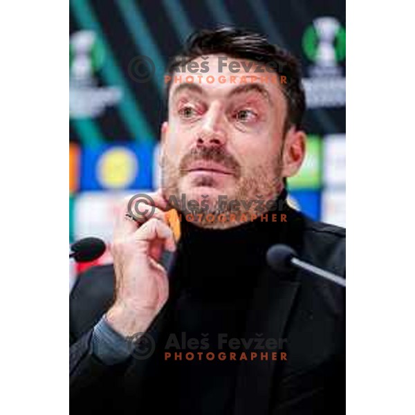 Albert Riera, head coach of Celje during press conference after round 5 UEFA Conference League 2025/2026 match between HNK Rijeka (CRO) and NK Celje (SLO) at Rujevica Stadium, Rijeka, Croatia on December 11, 2025