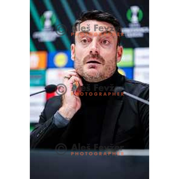 Albert Riera, head coach of Celje during press conference after round 5 UEFA Conference League 2025/2026 match between HNK Rijeka (CRO) and NK Celje (SLO) at Rujevica Stadium, Rijeka, Croatia on December 11, 2025