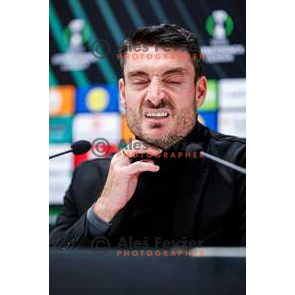 Albert Riera, head coach of Celje during press conference after round 5 UEFA Conference League 2025/2026 match between HNK Rijeka (CRO) and NK Celje (SLO) at Rujevica Stadium, Rijeka, Croatia on December 11, 2025
