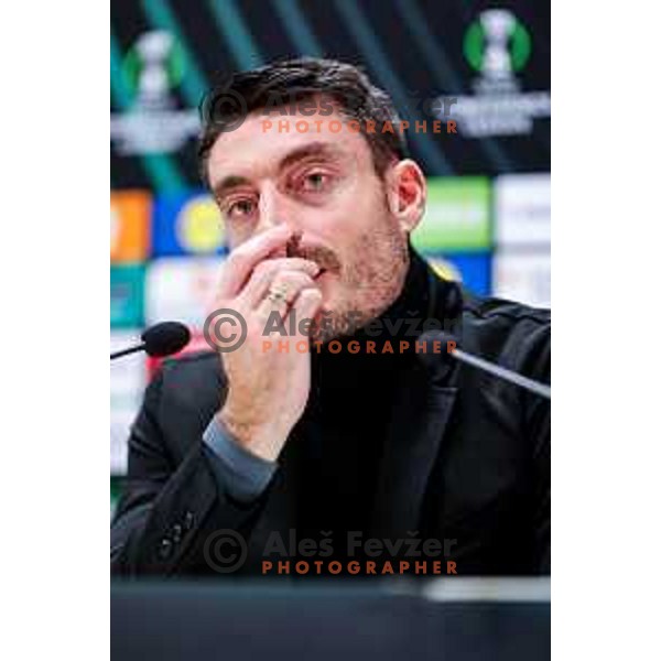 Albert Riera, head coach of Celje during press conference after round 5 UEFA Conference League 2025/2026 match between HNK Rijeka (CRO) and NK Celje (SLO) at Rujevica Stadium, Rijeka, Croatia on December 11, 2025