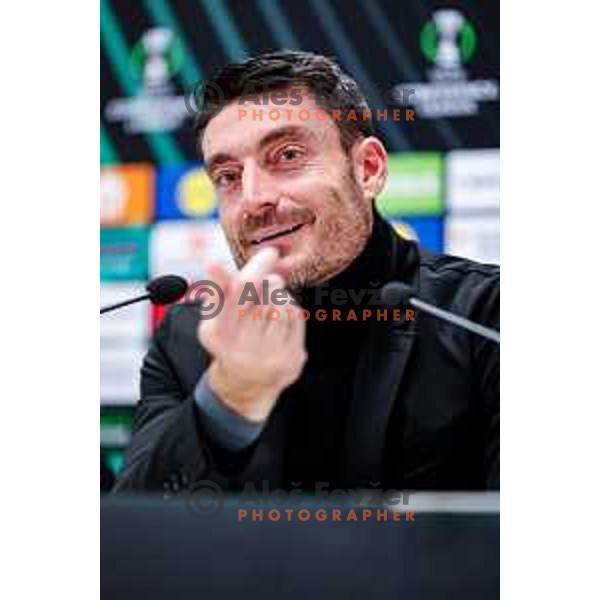 Albert Riera, head coach of Celje during press conference after round 5 UEFA Conference League 2025/2026 match between HNK Rijeka (CRO) and NK Celje (SLO) at Rujevica Stadium, Rijeka, Croatia on December 11, 2025