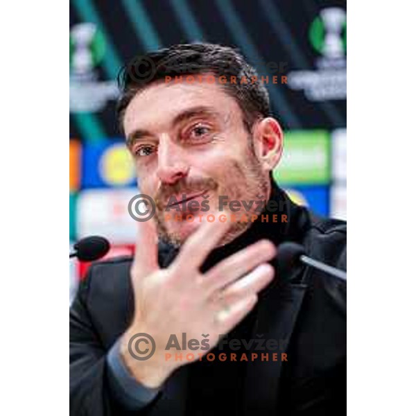 Albert Riera, head coach of Celje during press conference after round 5 UEFA Conference League 2025/2026 match between HNK Rijeka (CRO) and NK Celje (SLO) at Rujevica Stadium, Rijeka, Croatia on December 11, 2025