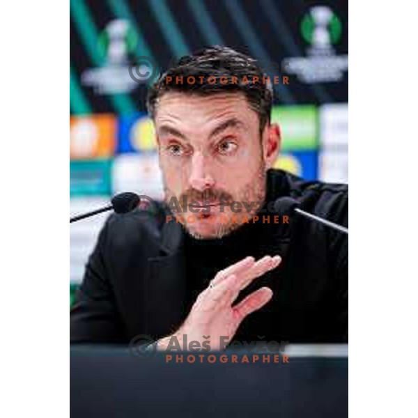 Albert Riera, head coach of Celje during press conference after round 5 UEFA Conference League 2025/2026 match between HNK Rijeka (CRO) and NK Celje (SLO) at Rujevica Stadium, Rijeka, Croatia on December 11, 2025
