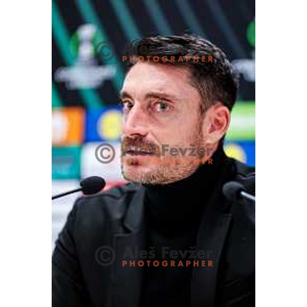Albert Riera, head coach of Celje during press conference after round 5 UEFA Conference League 2025/2026 match between HNK Rijeka (CRO) and NK Celje (SLO) at Rujevica Stadium, Rijeka, Croatia on December 11, 2025