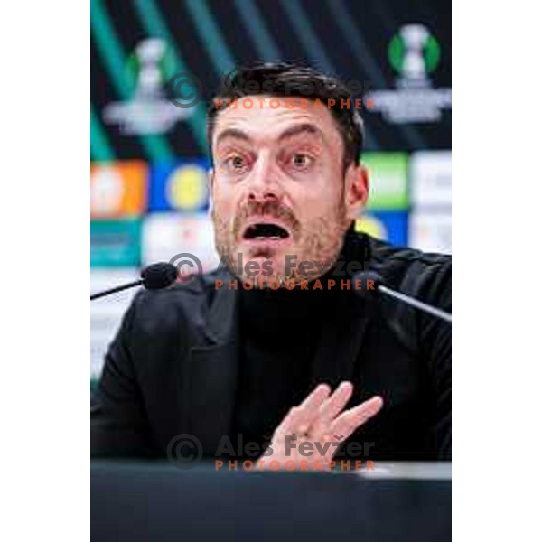 Albert Riera, head coach of Celje during press conference after round 5 UEFA Conference League 2025/2026 match between HNK Rijeka (CRO) and NK Celje (SLO) at Rujevica Stadium, Rijeka, Croatia on December 11, 2025