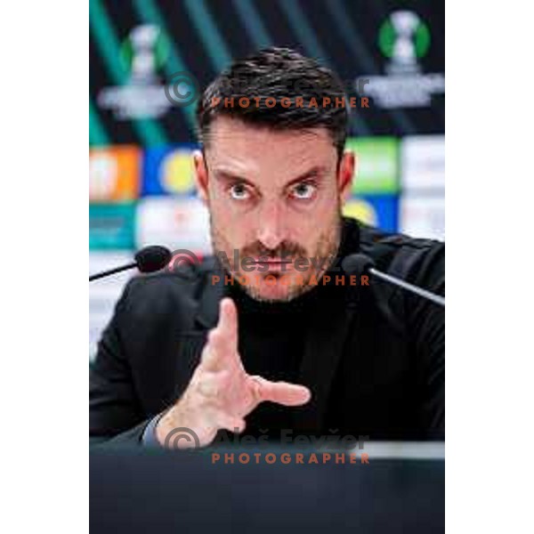 Albert Riera, head coach of Celje during press conference after round 5 UEFA Conference League 2025/2026 match between HNK Rijeka (CRO) and NK Celje (SLO) at Rujevica Stadium, Rijeka, Croatia on December 11, 2025