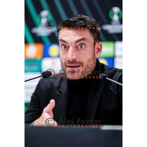Albert Riera, head coach of Celje during press conference after round 5 UEFA Conference League 2025/2026 match between HNK Rijeka (CRO) and NK Celje (SLO) at Rujevica Stadium, Rijeka, Croatia on December 11, 2025