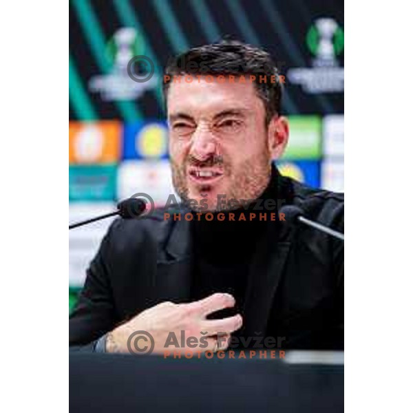 Albert Riera, head coach of Celje during press conference after round 5 UEFA Conference League 2025/2026 match between HNK Rijeka (CRO) and NK Celje (SLO) at Rujevica Stadium, Rijeka, Croatia on December 11, 2025