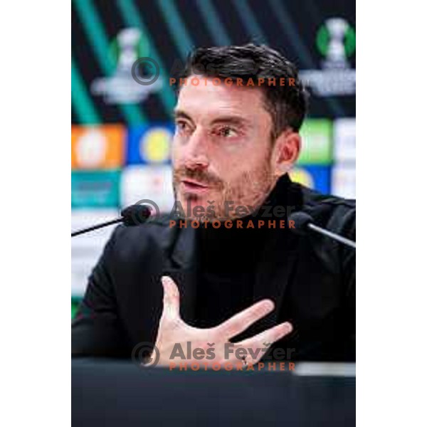 Albert Riera, head coach of Celje during press conference after round 5 UEFA Conference League 2025/2026 match between HNK Rijeka (CRO) and NK Celje (SLO) at Rujevica Stadium, Rijeka, Croatia on December 11, 2025