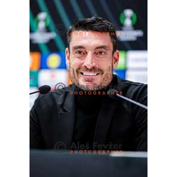 Albert Riera, head coach of Celje during press conference after round 5 UEFA Conference League 2025/2026 match between HNK Rijeka (CRO) and NK Celje (SLO) at Rujevica Stadium, Rijeka, Croatia on December 11, 2025