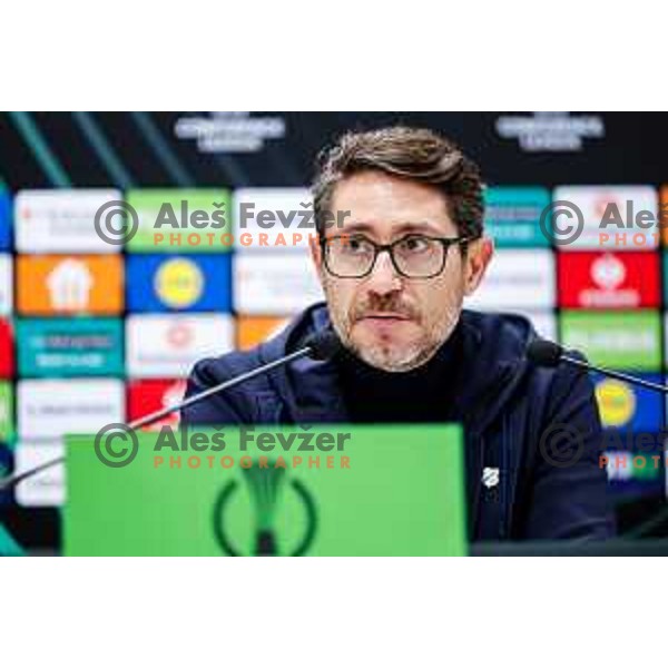Victor Sanchez, head coach of Rijeka during press conference after round 5 UEFA Conference League 2025/2026 match between HNK Rijeka (CRO) and NK Celje (SLO) at Rujevica Stadium, Rijeka, Croatia on December 11, 2025