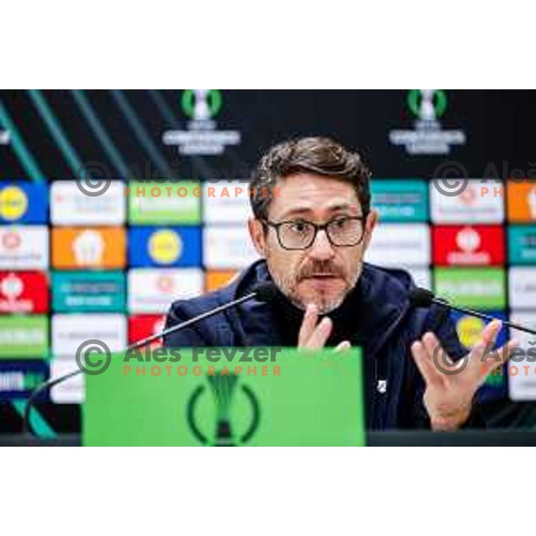 Victor Sanchez, head coach of Rijeka during press conference after round 5 UEFA Conference League 2025/2026 match between HNK Rijeka (CRO) and NK Celje (SLO) at Rujevica Stadium, Rijeka, Croatia on December 11, 2025