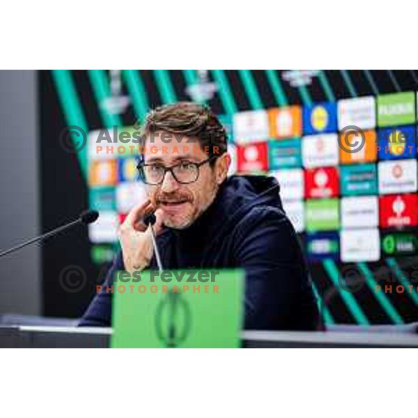 Victor Sanchez, head coach of Rijeka during press conference after round 5 UEFA Conference League 2025/2026 match between HNK Rijeka (CRO) and NK Celje (SLO) at Rujevica Stadium, Rijeka, Croatia on December 11, 2025