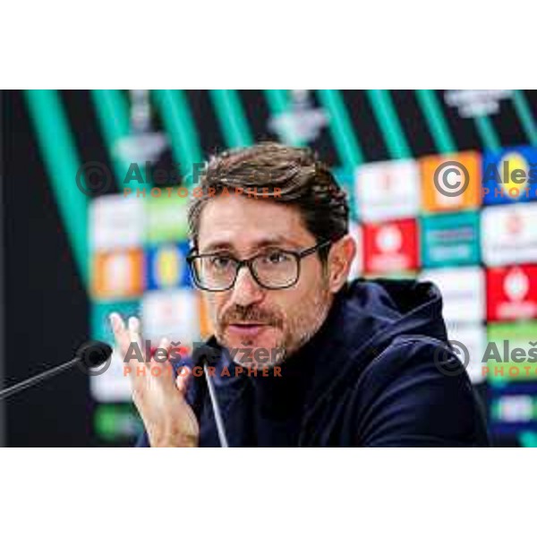 Victor Sanchez, head coach of Rijeka during press conference after round 5 UEFA Conference League 2025/2026 match between HNK Rijeka (CRO) and NK Celje (SLO) at Rujevica Stadium, Rijeka, Croatia on December 11, 2025