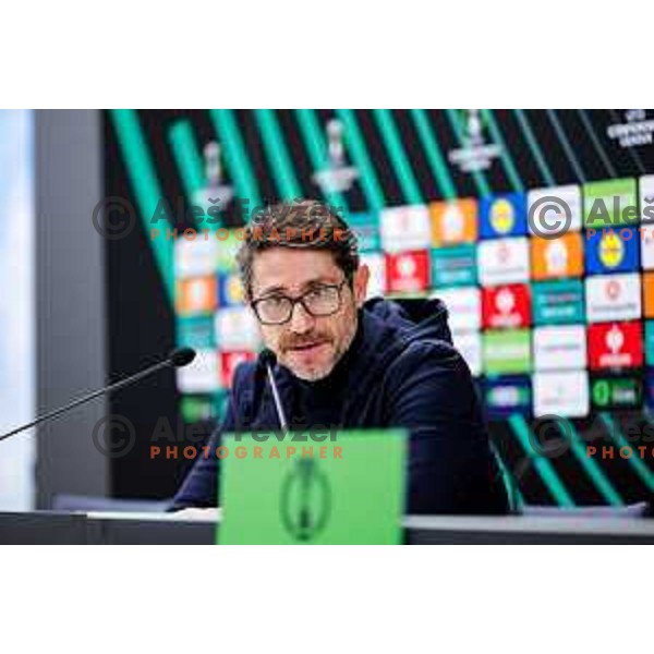 Victor Sanchez, head coach of Rijeka during press conference after round 5 UEFA Conference League 2025/2026 match between HNK Rijeka (CRO) and NK Celje (SLO) at Rujevica Stadium, Rijeka, Croatia on December 11, 2025