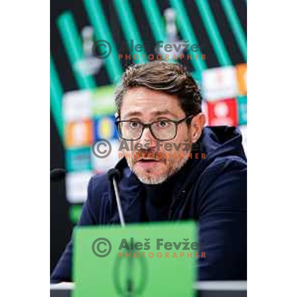 Victor Sanchez, head coach of Rijeka during press conference after round 5 UEFA Conference League 2025/2026 match between HNK Rijeka (CRO) and NK Celje (SLO) at Rujevica Stadium, Rijeka, Croatia on December 11, 2025