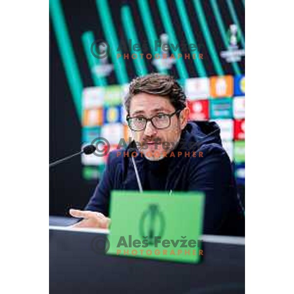 Victor Sanchez, head coach of Rijeka during press conference after round 5 UEFA Conference League 2025/2026 match between HNK Rijeka (CRO) and NK Celje (SLO) at Rujevica Stadium, Rijeka, Croatia on December 11, 2025