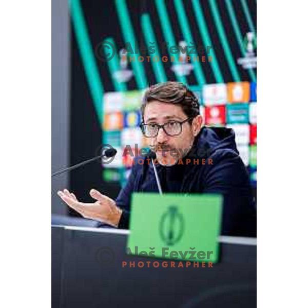 Victor Sanchez, head coach of Rijeka during press conference after round 5 UEFA Conference League 2025/2026 match between HNK Rijeka (CRO) and NK Celje (SLO) at Rujevica Stadium, Rijeka, Croatia on December 11, 2025