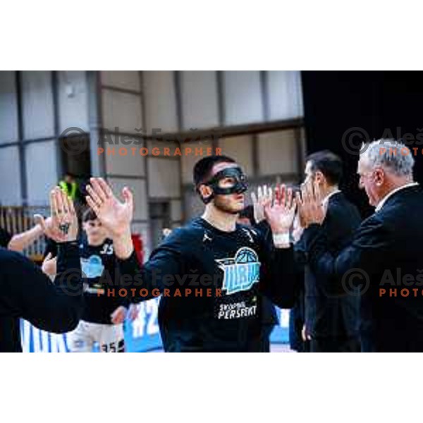 Bine Prepelic during AdmiralBet ABA League 2025/2026 basketball match between Perspektiva Ilirija and Buducnost VOLI in Tivoli Hall, Ljubljana, Slovenia on December 13, 2025